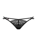Chilot tanga dantela fina cu motive florale si barete subtiri Intensa double