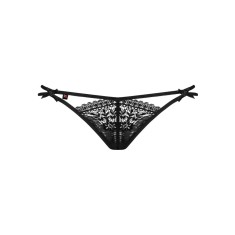 Chilot tanga dantela fina cu motive florale si barete subtiri Intensa double