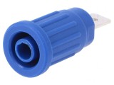 Soclu Banană 4mm 32A 1kV Albastru Nichelat
