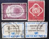 Lot Timbre Organizatia Natiunilor Unite ONU New York Drepturile Omului Pace Dezarmare Valoare Mare 1 Dolar Stampilate - A0023