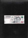 Bancnota Argentina 2000 Pesos, 2023, Serie 86994723, UNC