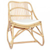 Scaun Ratan Gossi, Perna In, 73x50x78 cm, Interior, Relaxare, Confortabil, Alb Crem