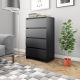 vidaXL Servantă, negru, 60 x 35 x 98,5 cm, PAL