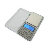 Cantar digital de buzunar IdeallStore&reg;, True Weight, afisaj LCD, protectie plastic, 12 cm, 200g maxim, argintiu