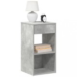 Cumpara ieftin Noptiera cu sertar gri beton 35x34x66,5 cm