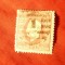 Timbru Portugalia 1870 Rege Luis I , 25r carmin , dantelat ,stampilat