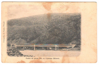 SV * Podul peste Raul Olt * Comuna Caineni * Valcea * 1909 foto
