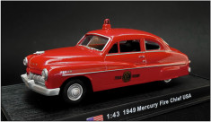 Macheta pompieri Mercury Eight Coupe Fire Chief (1949) 1:43 Del Prado foto