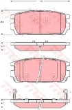 Set placute frana,frana disc HYUNDAI TERRACAN (HP) (2001 - 2006) TRW GDB3296