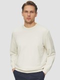 s.Oliver Bluza simpla barbati din amestec de bumbac si viscoza, Regular fit, Crem, S