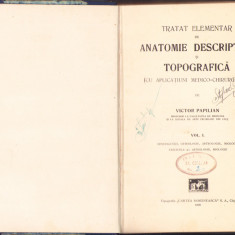 HST 361SP Papilian volumul I 1929 Tratat de anatomie Artrologie Miologie