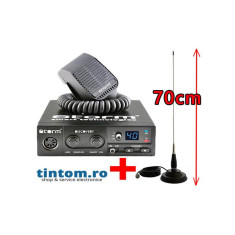Statie Radio CB STORM Discovery IV Autosquelch + Antena Radio CB ML70 cu Magnet 145PL