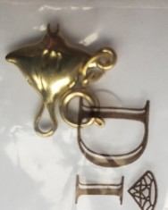 Pandantiv in forma de pisica de mare, din inox, pentru colier sau bratara