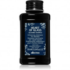 Davines Heart of Glass Silkening Shampoo sampon de curatare delicat pentru par blond 90 ml