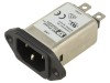 Conector Alimentare AC XP POWER 6A 250V AC Tip C14 Montare Panou IEC 60320 Filtru FASMA06SFR