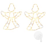 Cumpara ieftin Lumini de Craciun Silueta inger 2 buc 50 LED-uri alb cald