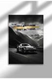 21mxm_DriveToWin_027|Motivational Car Poster, No Frame Canvas, "Hardest Worker" Quote, Drive to Win 2025 | A4 (21 x 29.7 cm) - 21mxm_DriveToWin_027