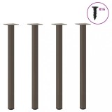 vidaXL Picioare masă consolă, 4 buc., oțel natural, 72-74 cm