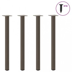 vidaXL Picioare masă consolă, 4 buc., oțel natural, 72-74 cm 4012459