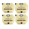 Set 4 Sac Pliabil Apa 8L Camping Calatorii Bej - Pungi Reutilizabile Polietilena, Usoare, Compacte, cu Capac si Maner