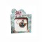 Martisor tip brosa cu model lebada cu pietricele colorate pentru 1 si 8 martie