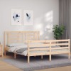 VidaXL Cadru de pat cu tăblie, king size, lemn masiv 3194706