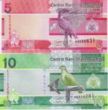 Bancnota Gambia 5 si 10 Dalasis 2019 - P37/38 UNC ( set x2 )