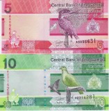 Bancnota Gambia 5 si 10 Dalasis 2019 - P37/38 UNC ( set x2 - vezi descriere )