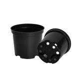 Ghiveci rasad, polipropilena, rotund, negru, 19 x 15 cm, set 6 buc