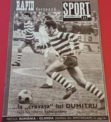 Revista SPORT nr.23/decembrie 1970 (prezentare RAPID Bucuresti) foto