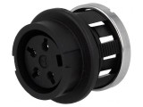Soclu DIN 4 pini 240&deg; lipire 300V 5A argintat