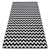 Covor Sketch - F561 cremă și negru- Zig Zag, 240x330 cm, Dreptunghi, Polipropilena