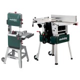 Metabo HC 260 C - 2.8 DNB + BAS 318 PRECISION DNB - Masina de rindeluit si degrosat 2800 W 260 mm cutite reversibile trifazata + Fierastrau cu banda 9