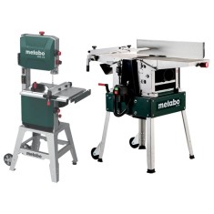 Metabo HC 260 C - 2.8 DNB + BAS 318 PRECISION DNB - Masina de rindeluit si degrosat 2800 W 260 mm cutite reversibile trifazata + Fierastrau cu banda 9