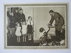 Rara! Carte postala necirculata Hitler ?i copiii,cu ?tampila rara Berlin 1939 foto