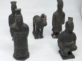 Lot 5 statuete chinezesti, "Armata de teracota". Bibelouri chinezesti.