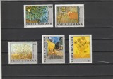 ROMANIA 1991 LP 1249 - 100 DE ANI DE LA MOARTEA PICTORULUI VAN GOGH SERIE MNH
