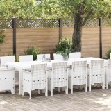 Cumpara ieftin Set de masă pentru grădină cu pernă 13 pcs Alb și gri deschis