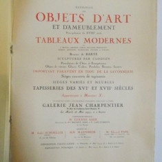 CATALOGUE DES OBJETS D'ART ET D'AMEUBLEMENT. PRINCIPALEMENT DU XVIII SIECLE TABLEAUX MODERNES 1935