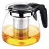 Ceainic Sticla Termorezistenta 1100ml cu Filtru Infuzor Inox, Capac Plastic, Rezistent Temperatura