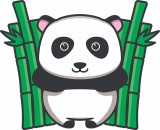 Cumpara ieftin Sticker decorativ, Urs Panda, Alb, 73 cm, 7209ST, Oem