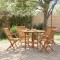 vidaXL Set de mobilier de exterior pliabil, 5 piese, lemn masiv de tec 3096572