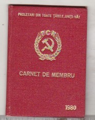 bnk div Carnet de membru PCR - 1980 foto