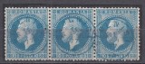 ROMANIA 1872 LP 38 d REGELE CAROL I EMISIUNEA PARIS STRAIF 3 TIMBRE 10 BANI ALBASTRU/HARTIE ALBA STAMPILAT STOLNICI 11 MAY 77
