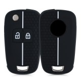 Husa Cheie Auto pentru Opel / Chevrolet - 2 Butoane, Silicon, Negru, 53135.03, Kwmobile