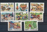 RWANDA 1985 AGRICULTURA ANIMALE DOMESTICE, Nestampilat