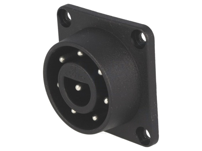 Conector circular tată 8 pini THT