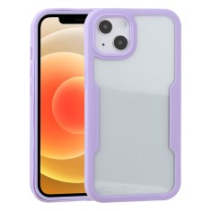 Husa iPhone 15 Plus 360 grade silicon TPU transparenta Mov foto