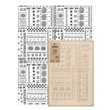 Reutilizabil Allover Plastic Șablon // MALI MUDCLOTH #2