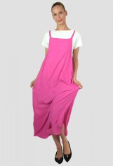 Rochie roz tip furou cu bretele si tricou foto